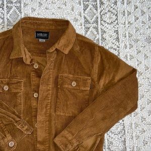 Corduroy shirt jacket